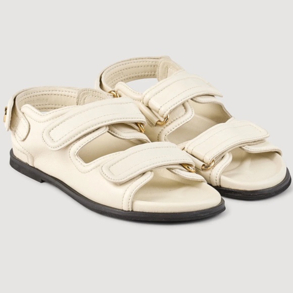 Klea PLAIN LEATHER LAMBSKIN SANDALS - Picture 1 of 7